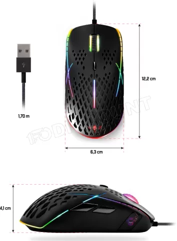 Photo de Souris filaire Spirit of Gamer Xpert-M100 RGB (Noir)