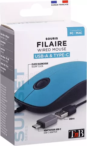 Photo de Souris filaire T'nB Sunset (Bleu)