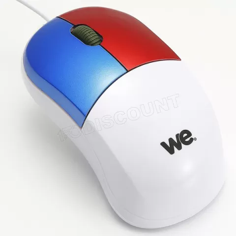 Photo de Souris filaire We Enfant (Blanc/Bleu/Rouge)