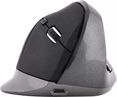 Photo de Souris sans fil Bluestork Ergonomic Mouse pour droitier (Noir)