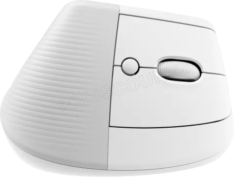 Photo de Souris sans fil Bluetooth ergonomique verticale Logitech Lift pour droitier (Blanc)