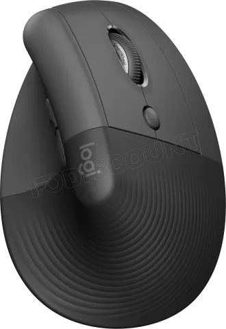 Photo de Souris sans fil Bluetooth ergonomique verticale Logitech Lift pour droitier (Noir)