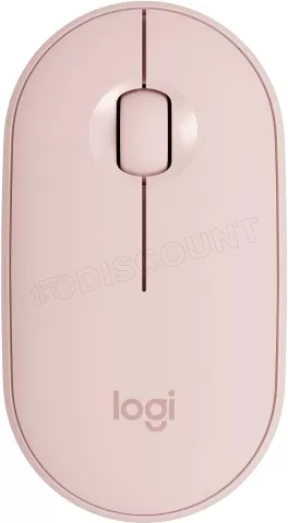 Photo de Souris sans fil Bluetooth Logitech Pebble M350 (Rose)