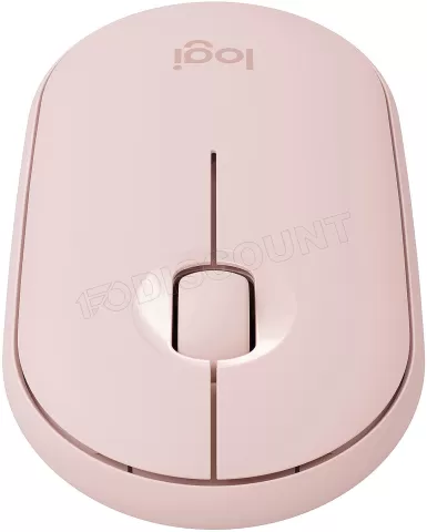 Photo de Souris sans fil Bluetooth Logitech Pebble M350 (Rose)