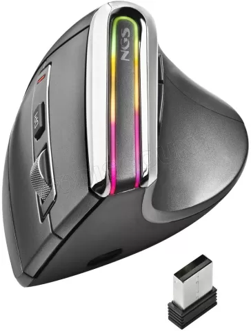 Photo de Souris sans fil Bluetooth NGS Evo Karma RGB (Noir/Argent)