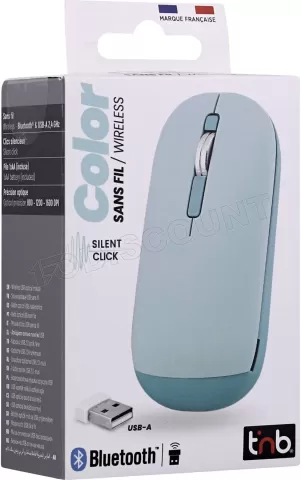 Photo de Souris sans fil Bluetooth T'nB Color 3 (Bleu)