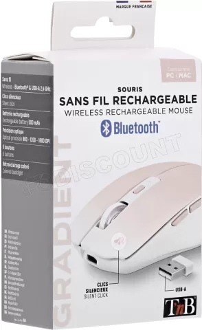 Photo de Souris sans fil Bluetooth T'nB Gradient (Rose)
