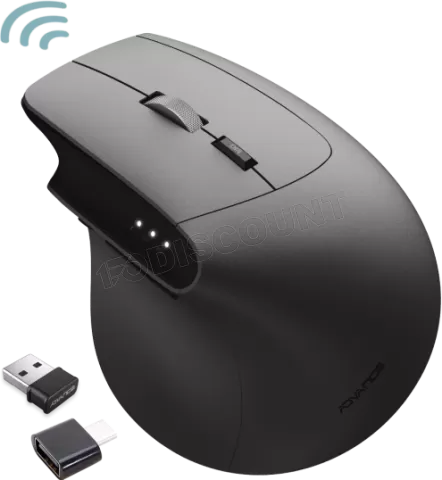 Photo de Souris sans fil ergonomique Advance Vertical FX (Noir)