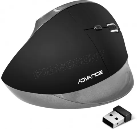 Photo de Souris sans fil ergonomique Advance Vertical Plus (Noir)