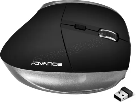 Photo de Souris sans fil ergonomique Advance Vertical Plus (Noir)