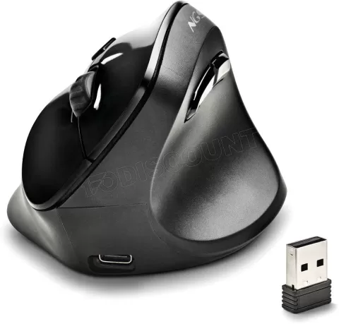 Photo de Souris sans fil ergonomique NGS Evo Moksha (Noir)