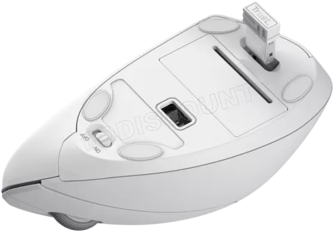 Photo de Souris sans fil ergonomique Trust Verto (Blanc)