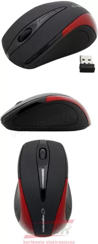 Photo de Souris sans fil Esperanza Antares EM101R (Noir/Rouge)