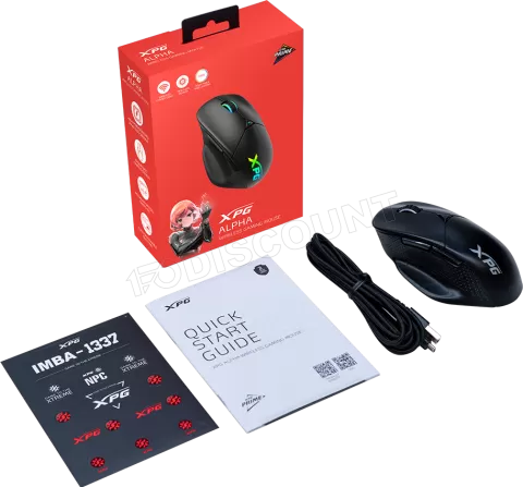 Photo de Souris sans fil Gamer Adata XPG Alpha RGB (Noir)