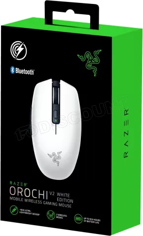 Photo de Souris sans fil Gamer Bluetooth Razer Orochi V2 (Blanc)