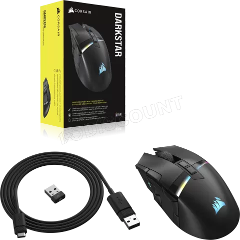 Photo de Souris sans fil Gamer Corsair Darkstar RGB (Noir)