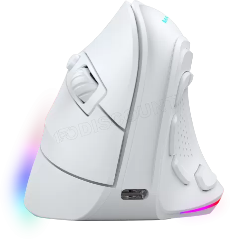 Photo de Souris sans fil Gamer ergonomique verticale Mars Gaming MM-SK RGB (Blanc)