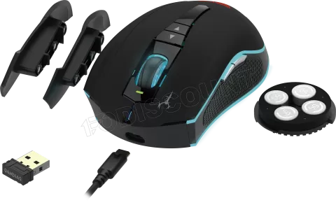 Photo de Souris sans fil Gamer Gamdias Hades M1 RGB (Noir)