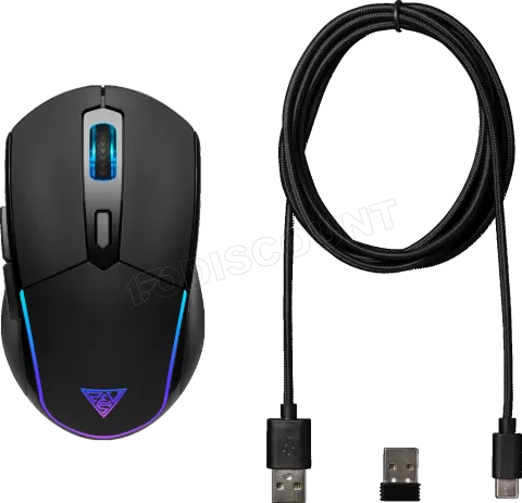 Photo de Souris sans fil Gamer Gamdias Hades M2 RGB (Noir)