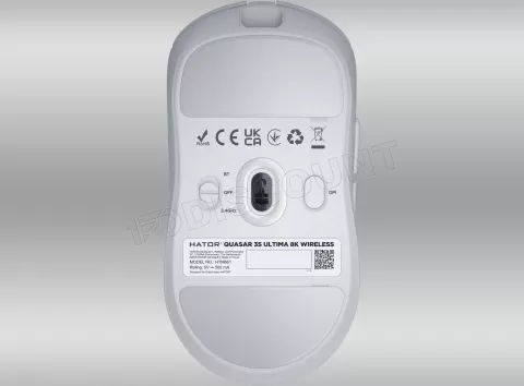 Photo de Souris sans fil Gamer Hator Quasar 3S Ultima 8K (Blanc)
