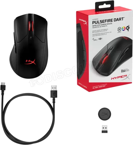 Photo de Souris sans fil Gamer HyperX Pulsefire Dart RGB (Noir)