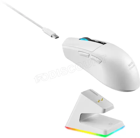 Photo de Souris sans fil Gamer Mars Gaming MMW-Elite (Blanc)