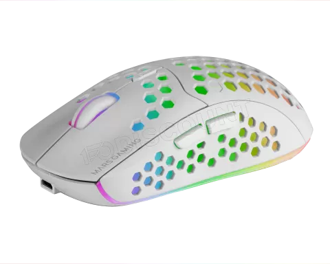 Photo de Souris sans fil Gamer Mars Gaming MMW3 RGB (Blanc)