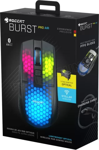 Photo de Souris sans fil Gamer Roccat Burst Pro Air RGB (Noir)