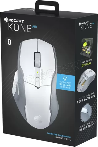 Photo de Souris sans fil Gamer Roccat Kone Air (Blanc)