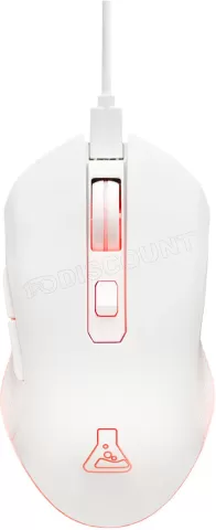 Photo de Souris sans fil Gamer The G-Lab Kult Hélium RGB (Blanc)