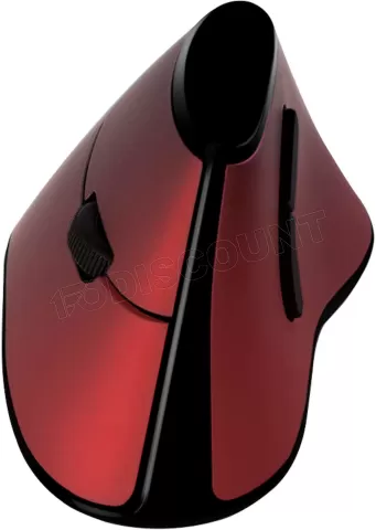 Photo de Souris sans fil LogiLink verticale pour droitier (Noir/Rouge)