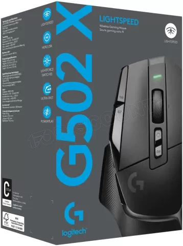 Photo de Souris sans fil Logitech G502 X Lightspeed (Noir)