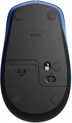 Photo de Souris sans fil Logitech M190 (Noir/Bleu)