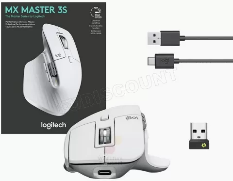 Photo de Souris sans fil Logitech MX Master 3S (Gris)