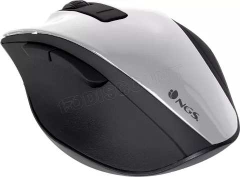 Photo de Souris sans fil NGS Bow (Noir/Blanc)