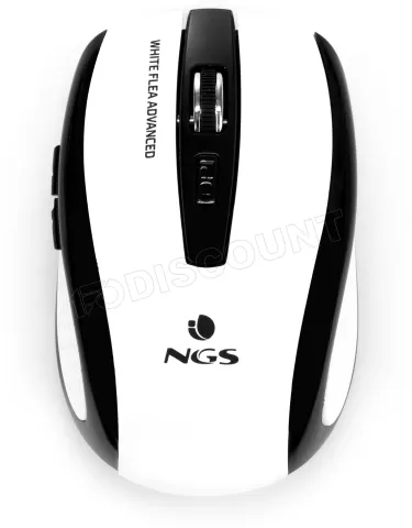 Photo de Souris sans fil NGS Flea Advanced (Noir/Blanc)