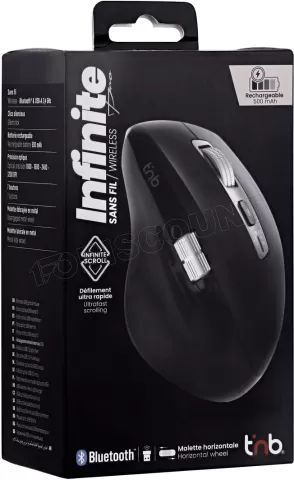 Photo de Souris sans fil rechargeable T'nB Infinite Pro (Noir)