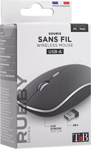 Photo de Souris sans fil T'nB Rubby Silent (Noir)