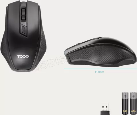 Photo de Souris sans fil Tooq TQMW-1102-B (Noir)