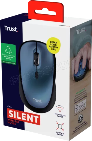 Photo de Souris sans fil Trust Yvi+ Silent (Bleu)