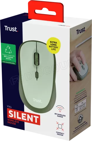 Photo de Souris sans fil Trust Yvi+ Silent (Vert)