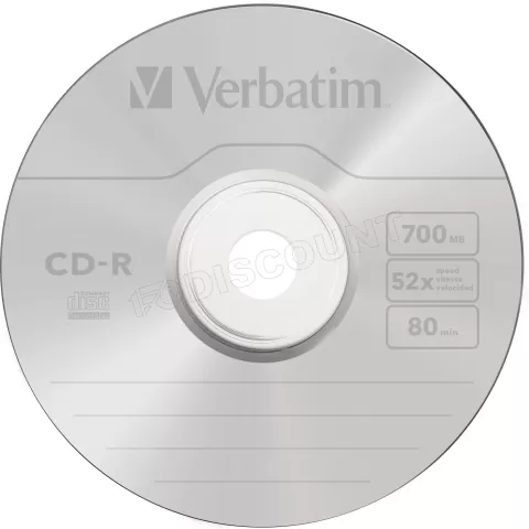 Photo de Spindle de 50 CD-R imprimables Verbatim Azo - 700Mo