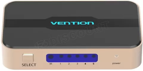 Photo de Splitter HDMI 4K Vention 2 ports (Noir/Or)