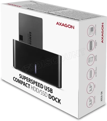 Photo de Station d'accueil Axagon ADSA-SN Compact pour S-ATA 2,5"/3,5" - USB 3.2