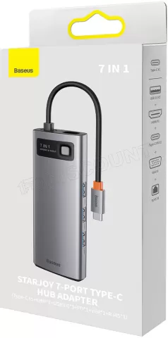 Photo de Station d'accueil portable USB-C 3.0 Baseus StarJoy 7en1 (Gris)