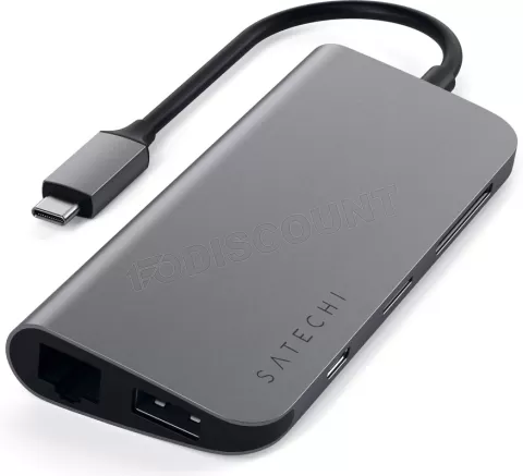 Photo de Station d'accueil portable USB-C 3.0 Satechi Aluminium Multmedia (Gris)