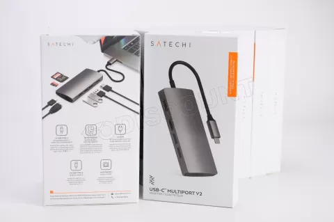 Photo de Station d'accueil portable USB-C 3.0 Satechi Multi-Port 4K V2 (Gris)