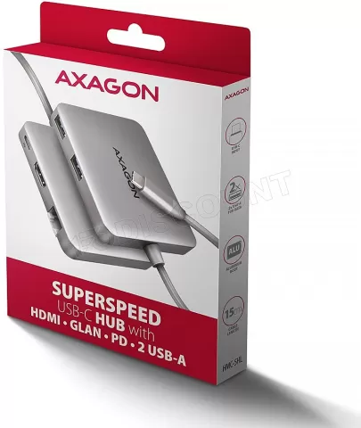 Photo de Station d'accueil portable USB-C 3.2 Axagon HMC-5HL (Gris)