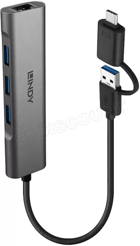 Photo de Station d'accueil portable USB-C 3.2 Lindy (Gris)