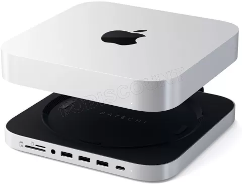 Photo de Station d'accueil Satechi Stand & Hub Mac Mini NVMe (Argent)